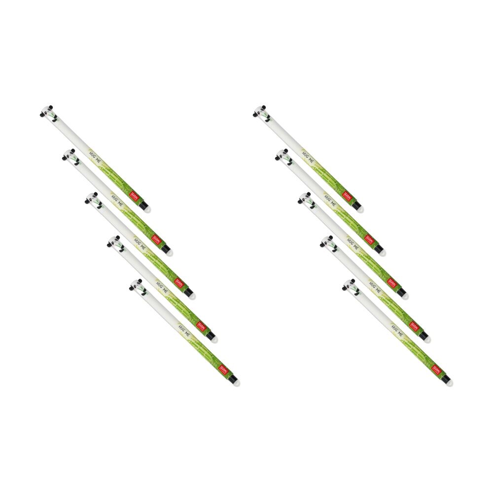 10PK Legami Erasable Gel Pen Panda Theme Collectable Cute Topper Gift Black Ink
