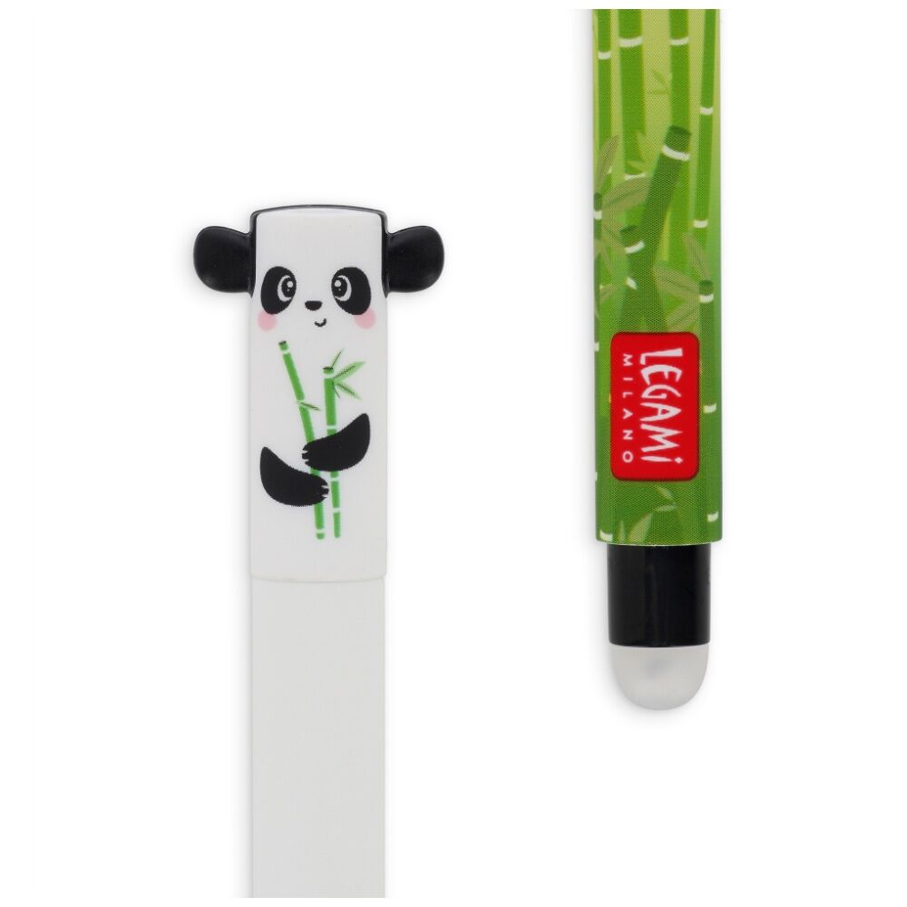 10PK Legami Erasable Gel Pen Panda Theme Collectable Cute Topper Gift Black Ink