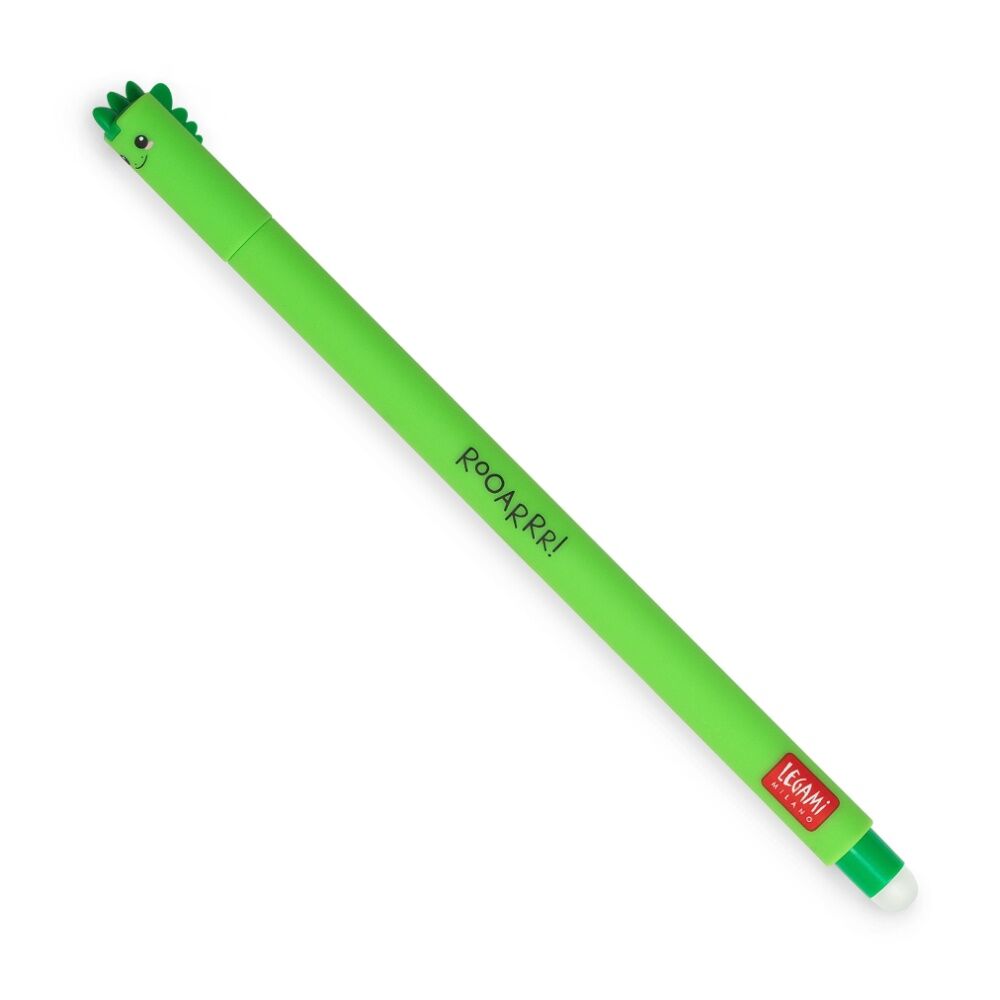 10PK Legami Erasable Gel Pen Dino Theme Collectable Cute Topper Gift Green Ink