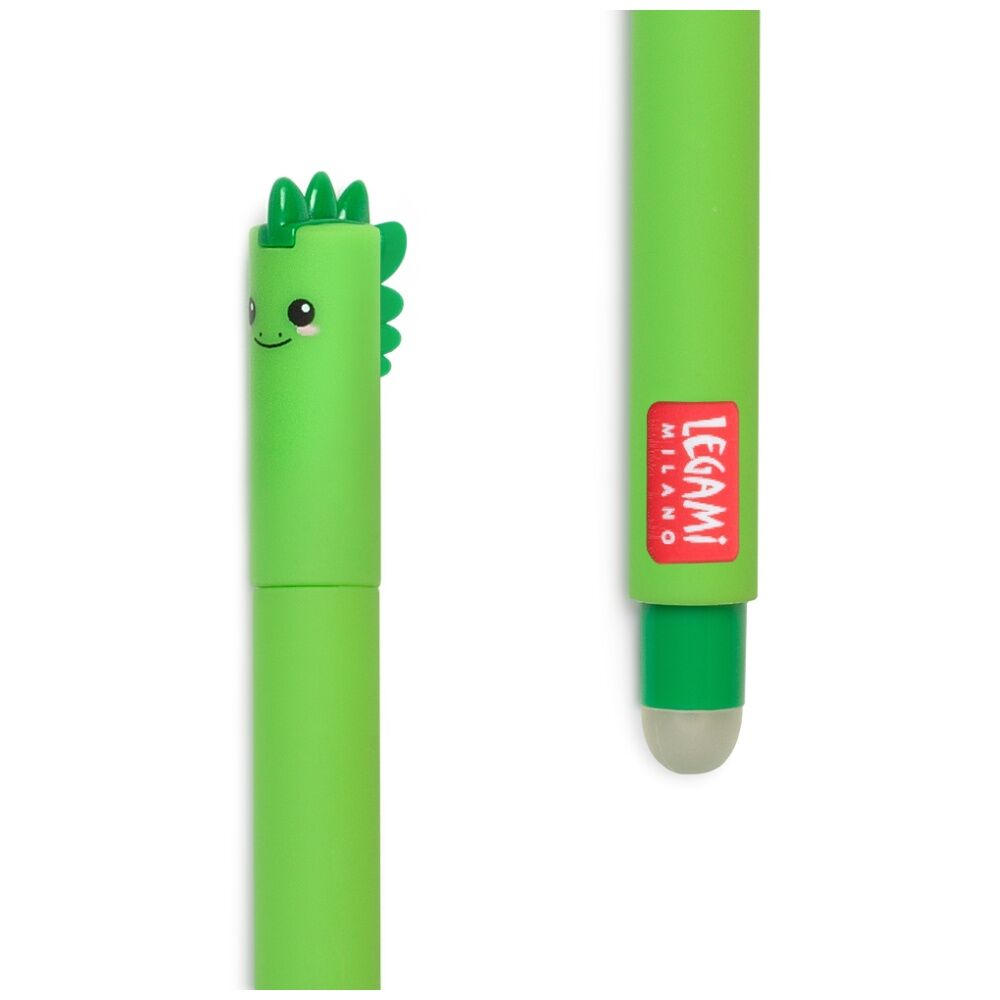 10PK Legami Erasable Gel Pen Dino Theme Collectable Cute Topper Gift Green Ink