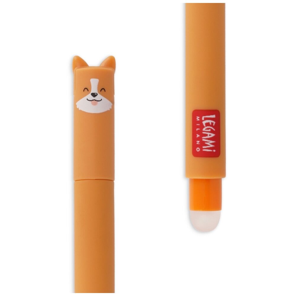 10PK Legami Erasable Gel Pen Corgi Theme Collectable Cute Topper Gift Black Ink