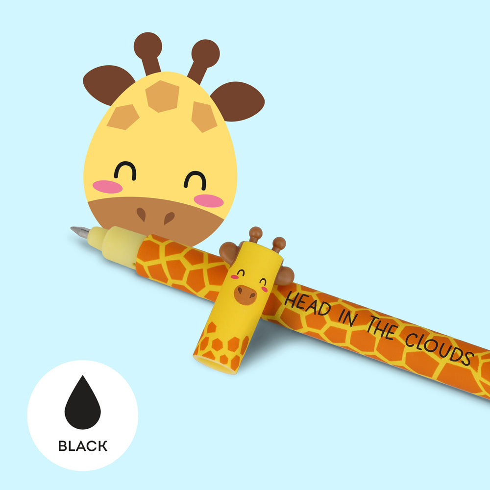 8PK Legami Erasable Gel Pen Writing Stationery Giraffe - Black Ink