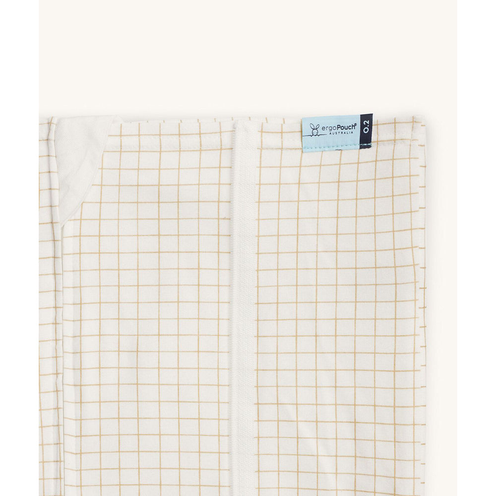 Ergopouch Baby Tuck Sheet 0.2/1.0 TOG Cot - Caramel Grid