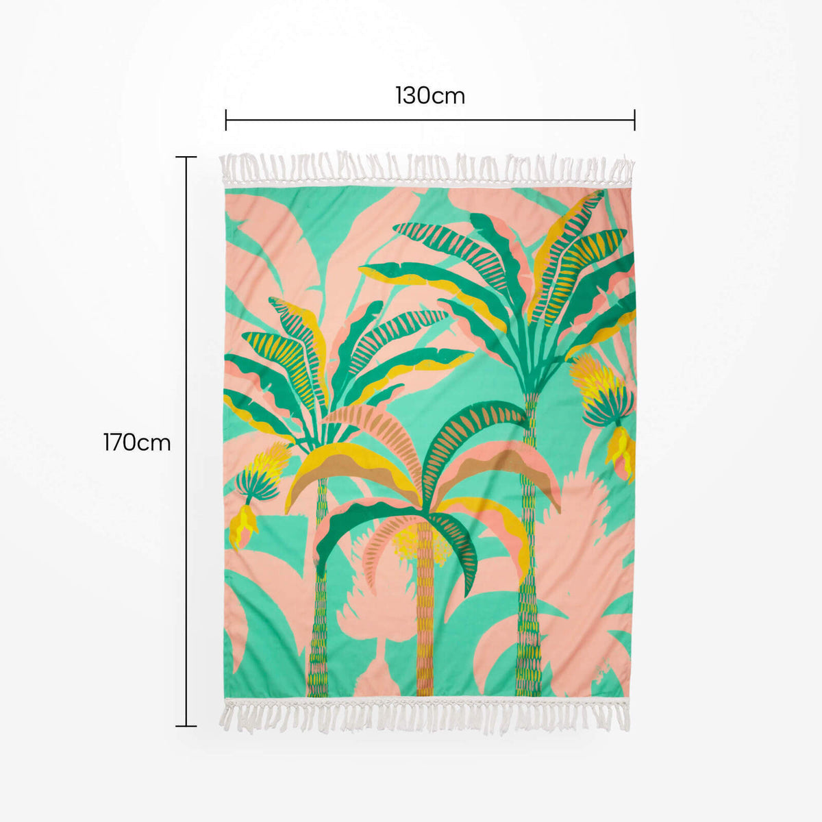 Rayell Plantation 130x170cm Canvas Throw Blanket - Pink