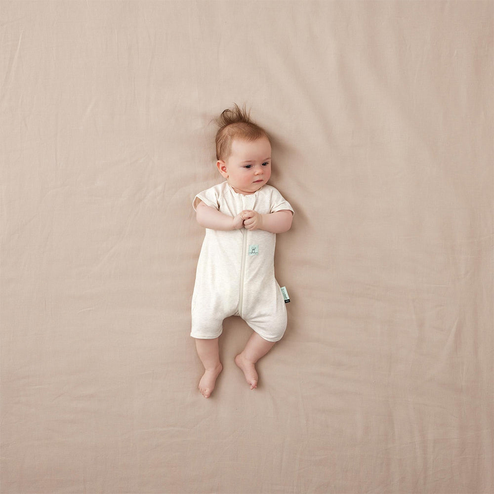 Ergopouch Baby Layers Short Sleeve  Tog 0.2 Size 1 Year Oatmeal Marle