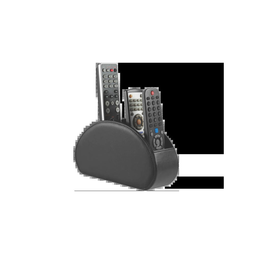 Ezymount Leather Remote Control Caddy Holder - Black
