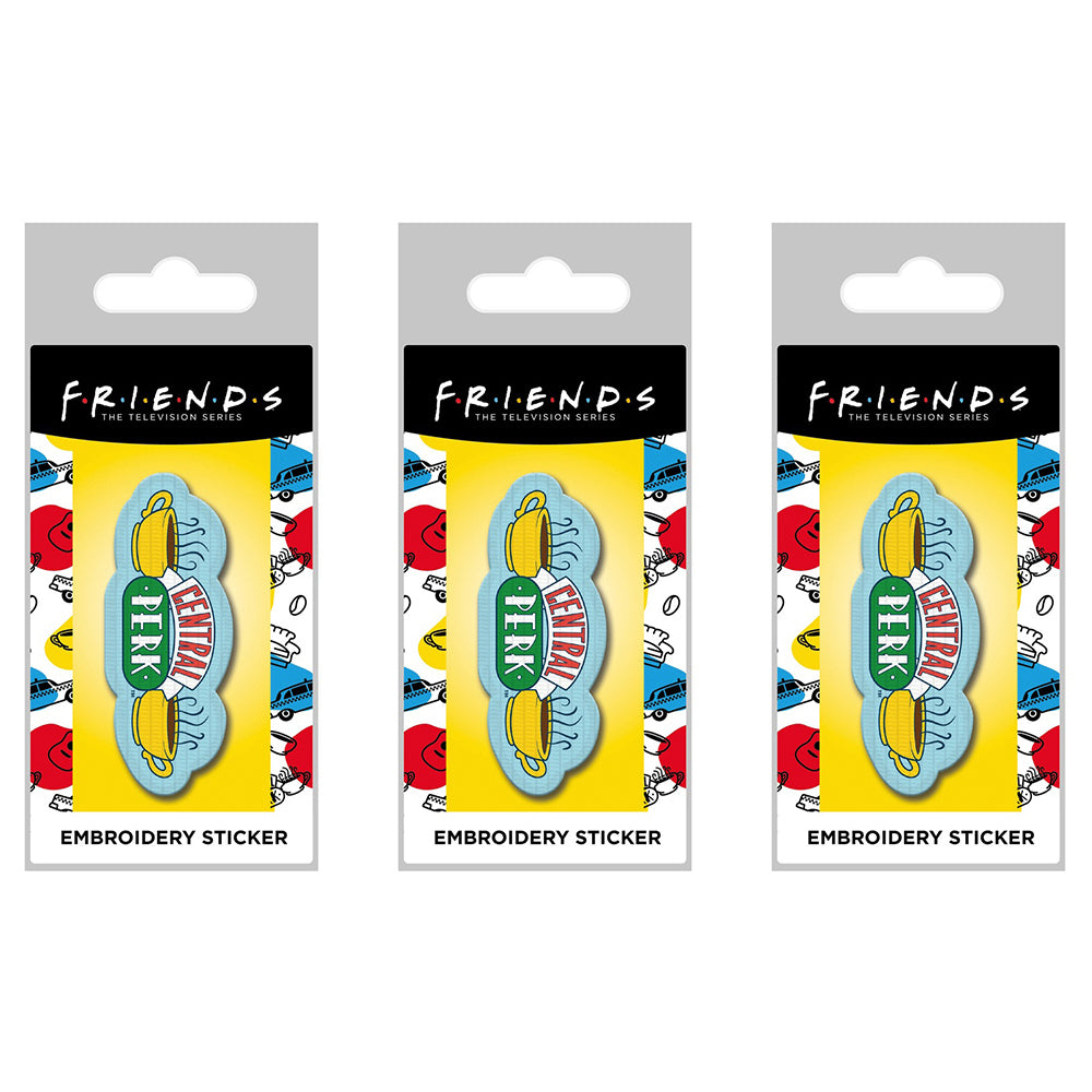 3PK Friends TV Central Perk Fabric Iron-On Novelty Gift Decorative Patch
