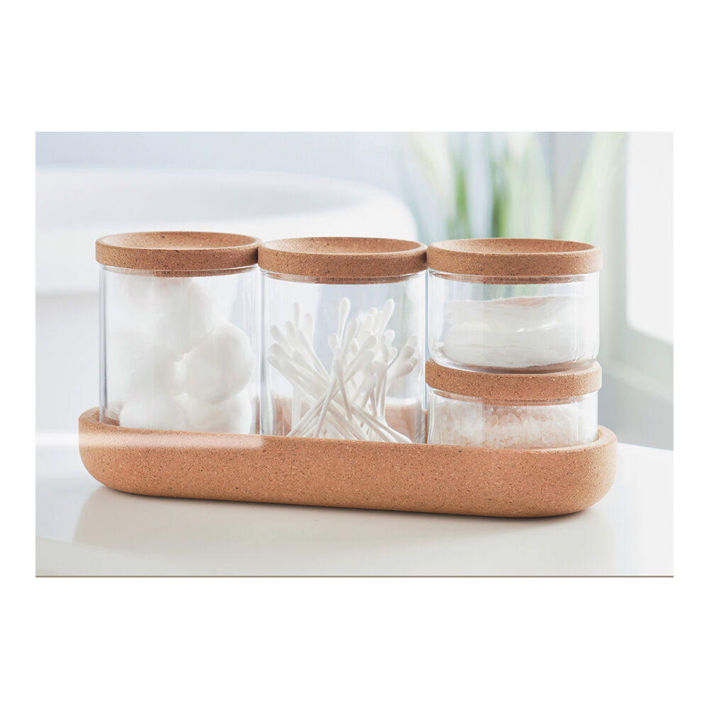 4pc NF Living Glass Spice Jars Minimalist Set 26x12cm Solid Clear