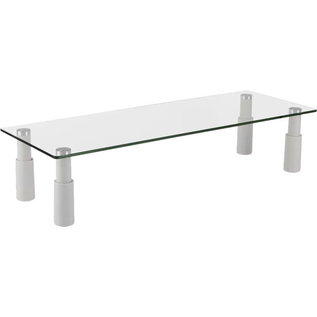 GLASS MONITOR DESK RISER RECTANGULAR