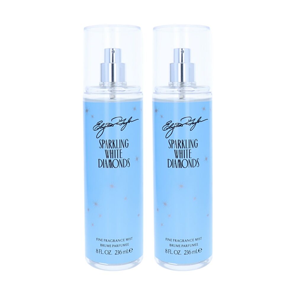 2PK Elizabeth Taylor Sparkling White Diamonds Body Mist Womens Fragrance 250mL