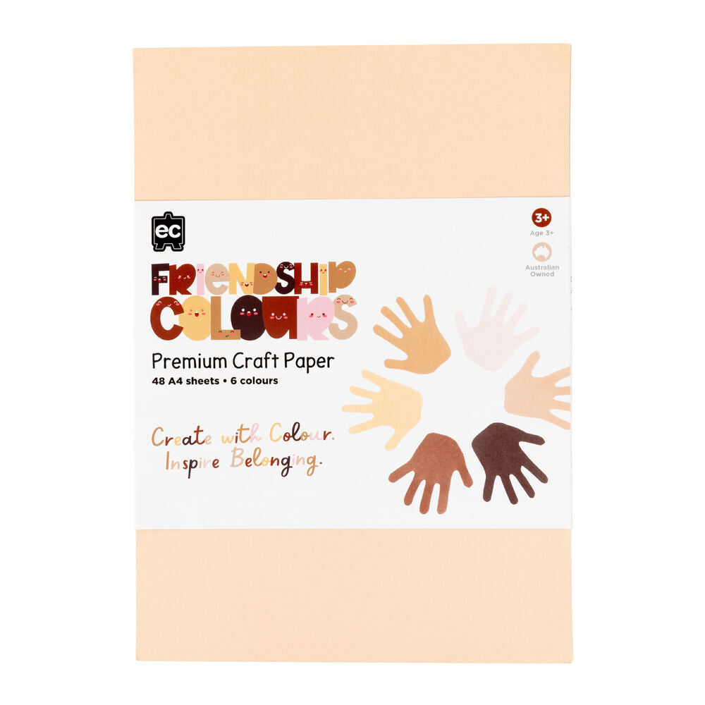 6x 48pc Educational Colours Friendship Colour Premium Craft Paper A4