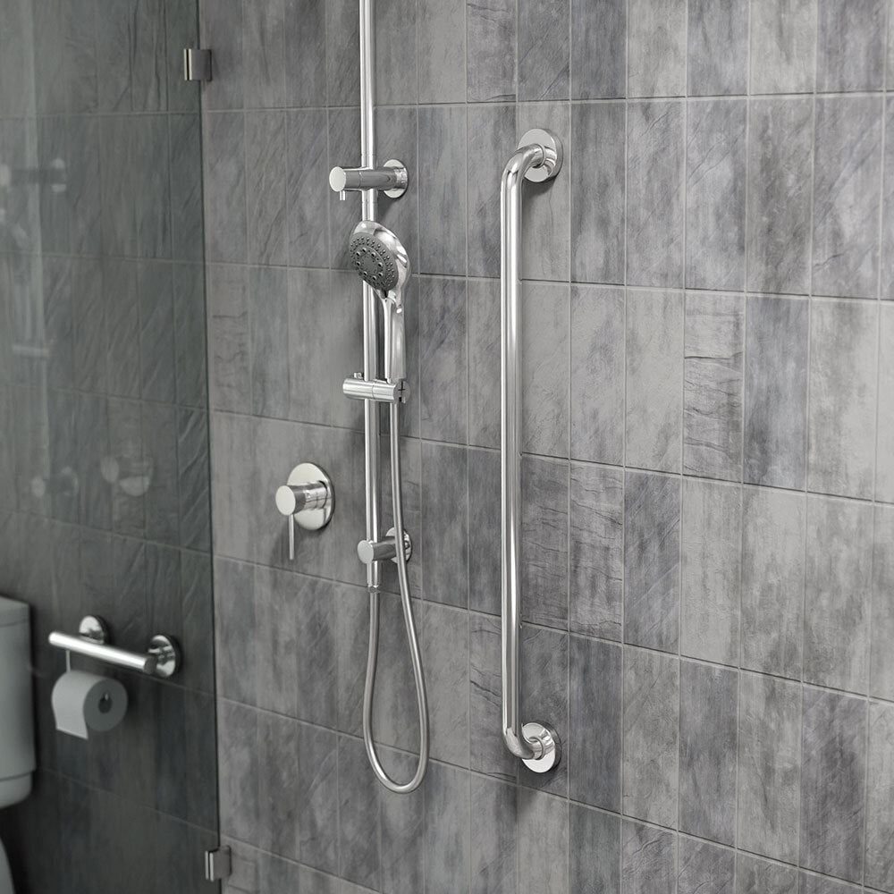 Evekare Concealed Flange Grab Rail 900 x 32mm Stainless Steel