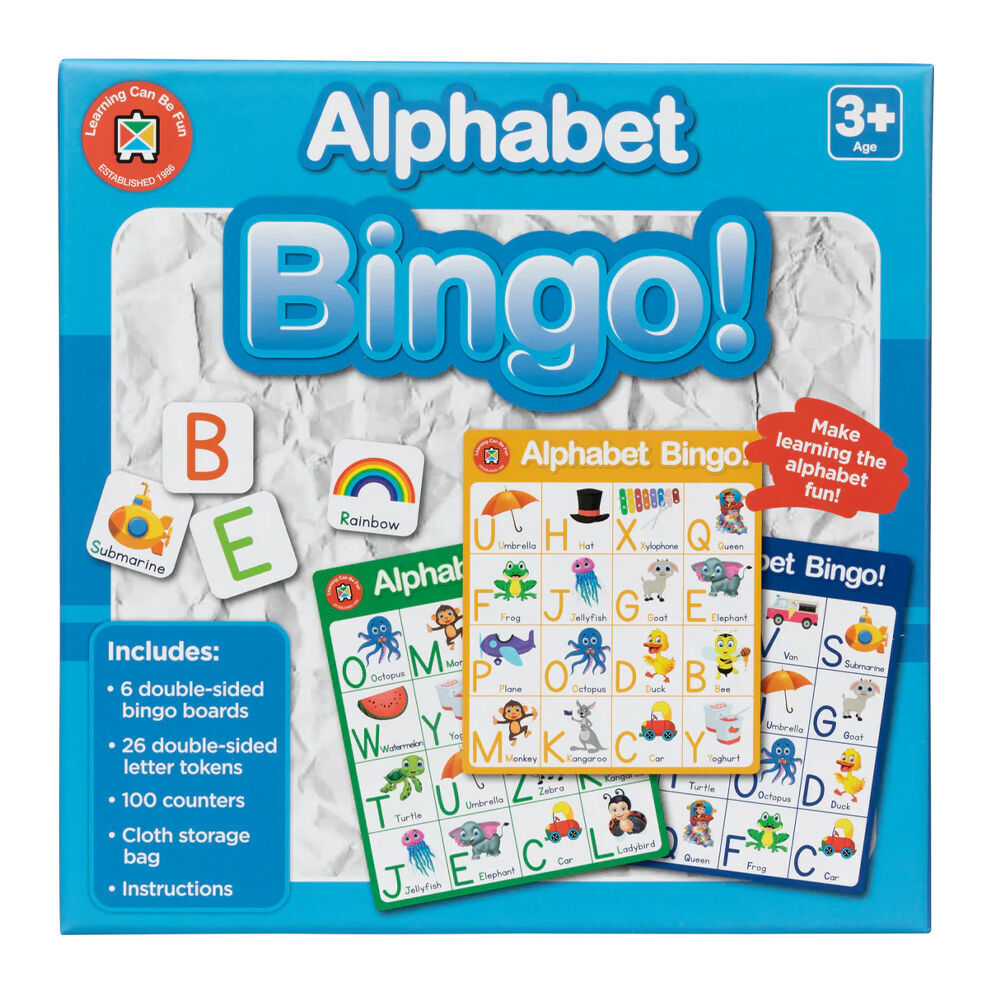 2PK Learning Can Be Fun Alphabet Bingo Educational Childrens Toy 3y+