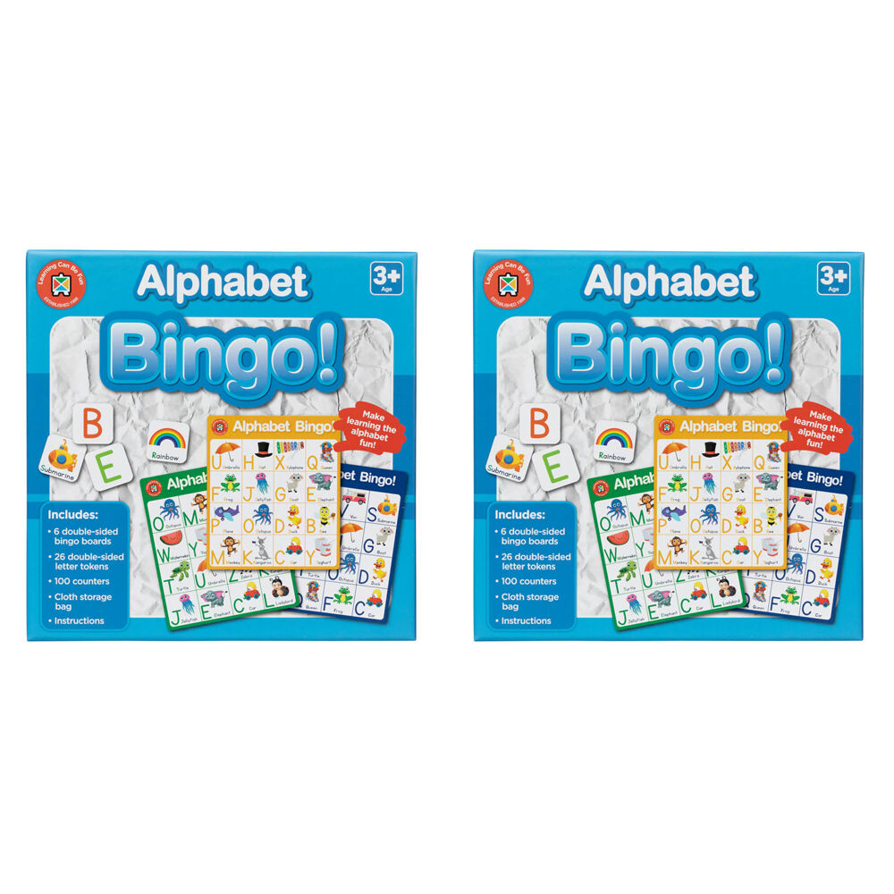 2PK Learning Can Be Fun Alphabet Bingo Educational Childrens Toy 3y+