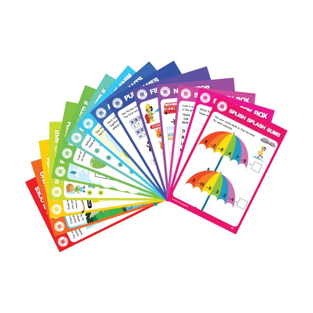 6PK Learning Can Be Fun Brain Teasers Kids Activity Pad 45 Puzzles 5y+ 60 Pages