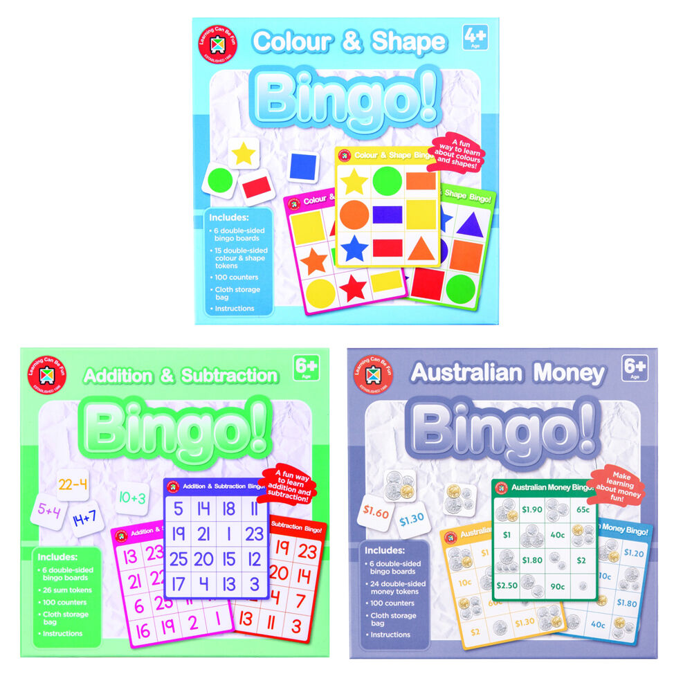 Learning Can Be Fun Geometry/Maths Bingo Kids Learning/Educational Game Set 6y+
