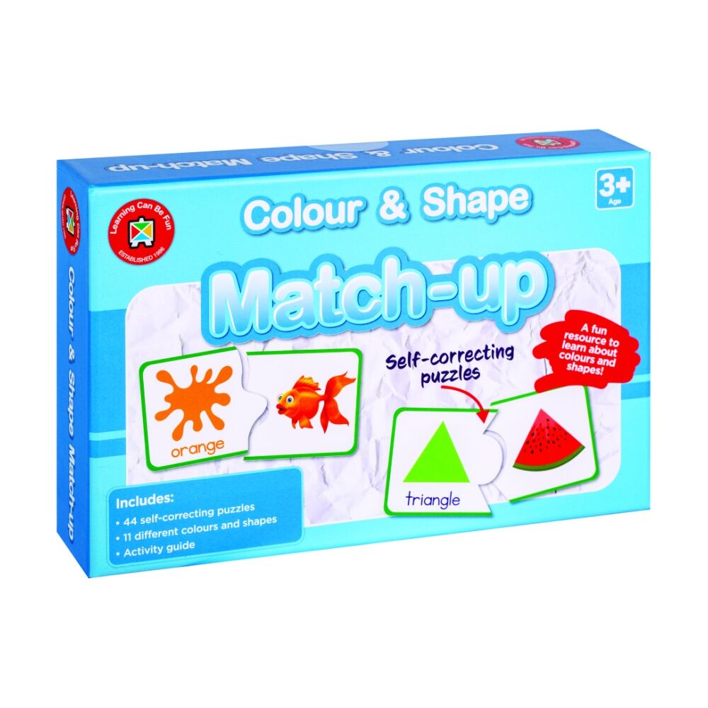 Learning Can Be Fun Colour & Shape Match-Up 44 Creative Puzzles For Kids 3y+