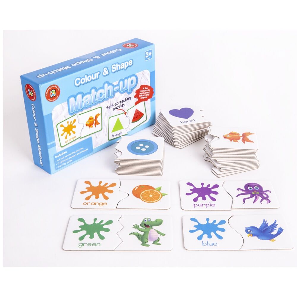 Learning Can Be Fun Colour & Shape Match-Up 44 Creative Puzzles For Kids 3y+