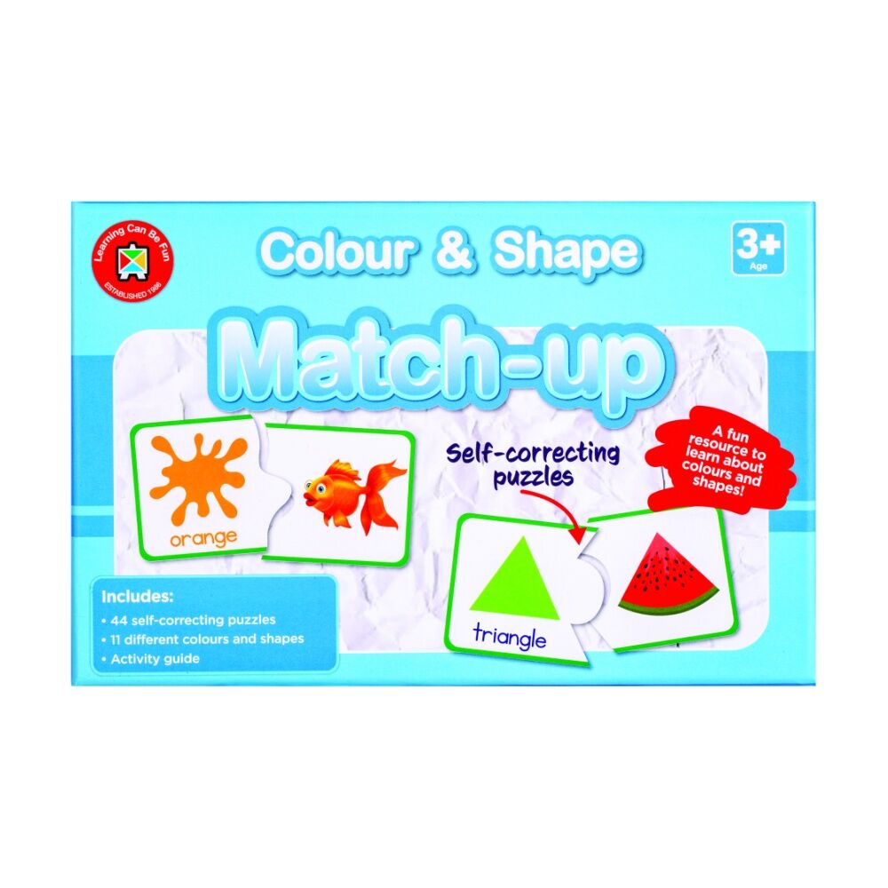 Learning Can Be Fun Colour & Shape Match-Up 44 Creative Puzzles For Kids 3y+