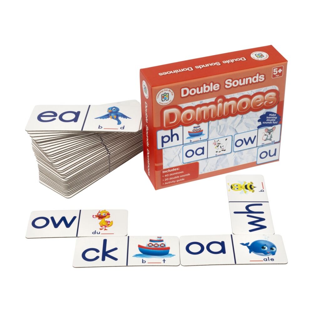 40pc Learning Can Be Fun Double Sounds Dominoes Kids Education Game 5y+
