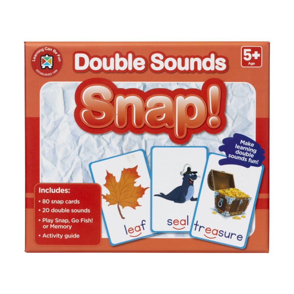 Learning Can Be Fun Double Sounds Snap! 80 Cards Phonics Game for Kids 5y+