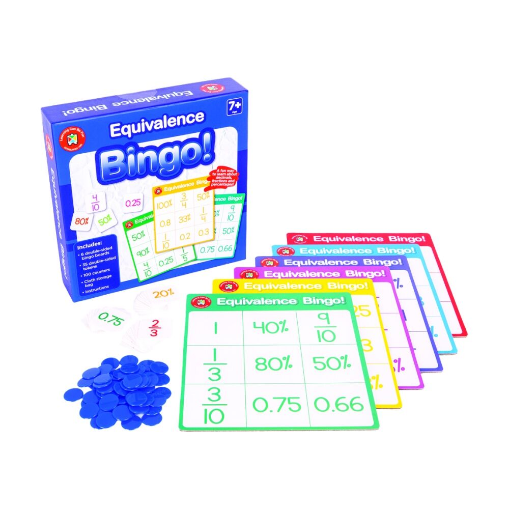 Learning Can Be Fun Equivalence Bingo Match Fraction/Decimal/Percent Game 7y+