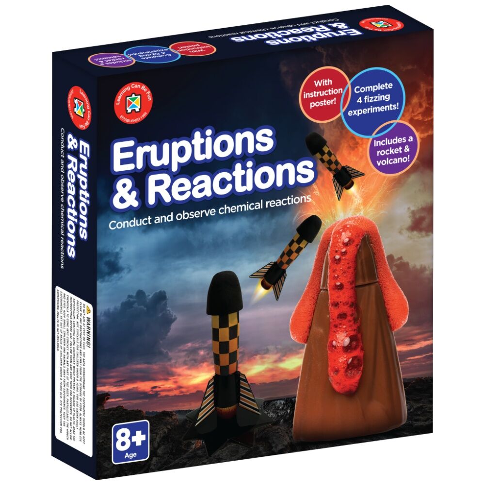 Learning Can Be Fun Eruptions & Reactions Science Kit 4 Experiments 8y+