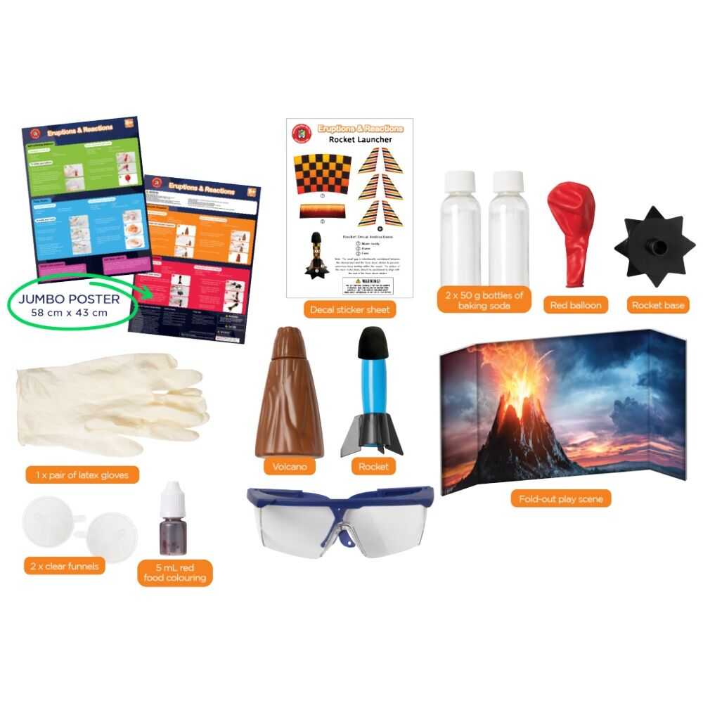 Learning Can Be Fun Eruptions & Reactions Science Kit 4 Experiments 8y+