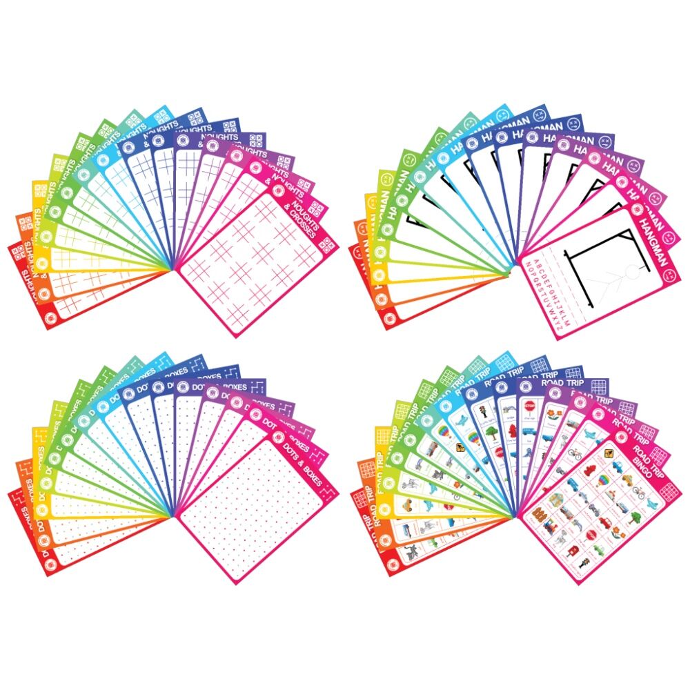 12PK Learning Can Be Fun Kids Games On The Go Travel Activity Pad 5y+ 60 Pages