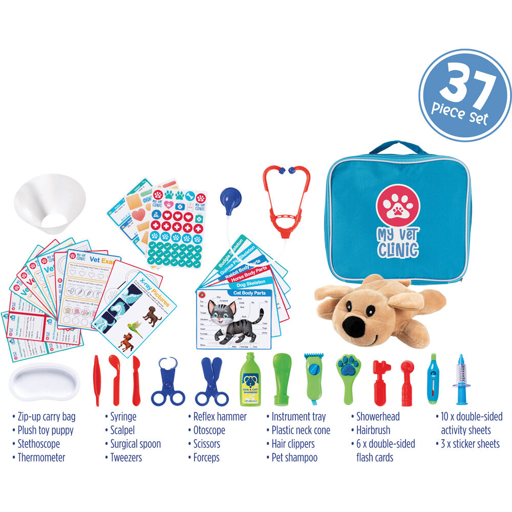 Learning Can Be Fun My First Vet Set Kids Pretend Play Toy Blue