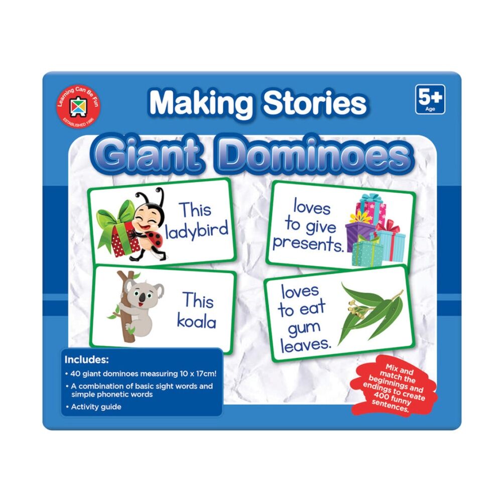 40pc Learning Can Be Fun Making Stories Giant Dominoes Creative Kids Game 5y+