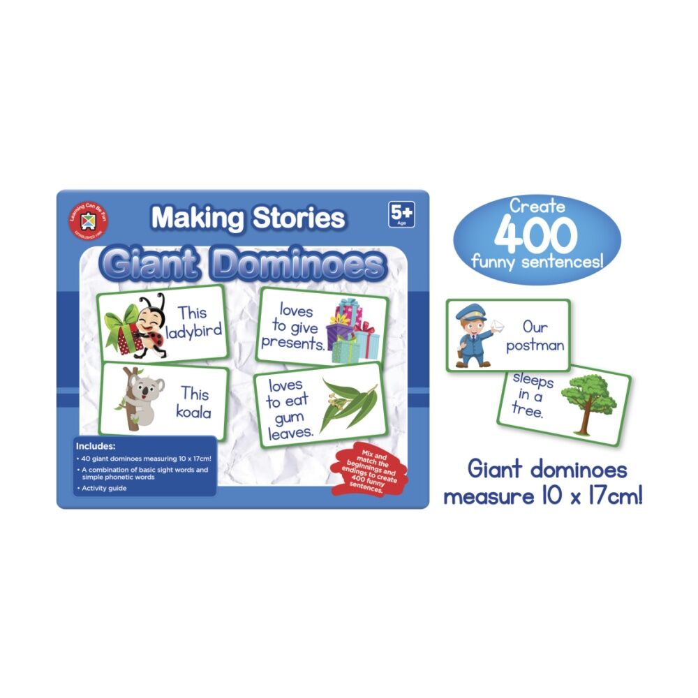 40pc Learning Can Be Fun Making Stories Giant Dominoes Creative Kids Game 5y+