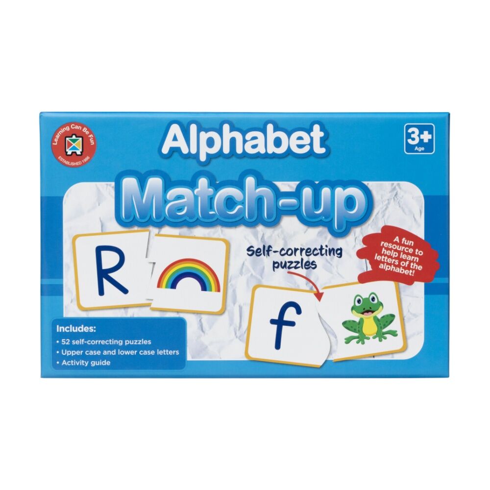 Learning Can Be Fun Alphabet Match-Up 52 Self Correcting Puzzles Kids 3y+