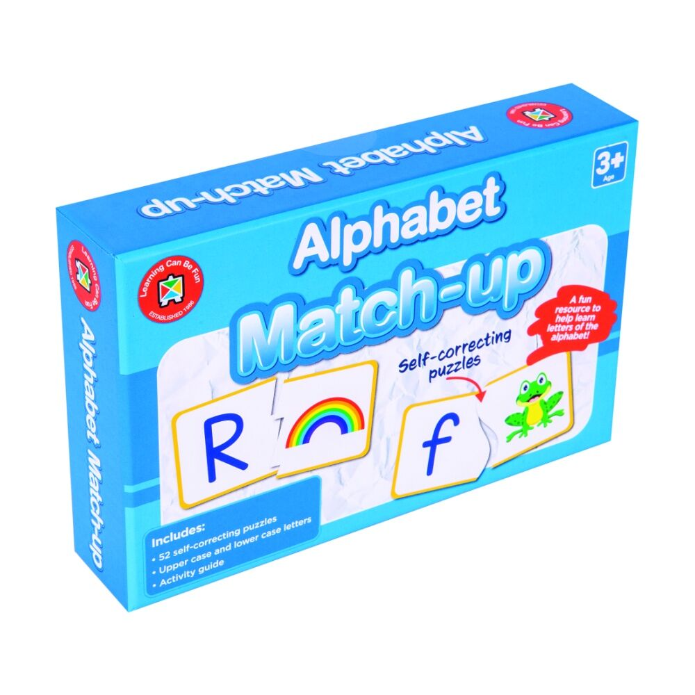 Learning Can Be Fun Alphabet Match-Up 52 Self Correcting Puzzles Kids 3y+