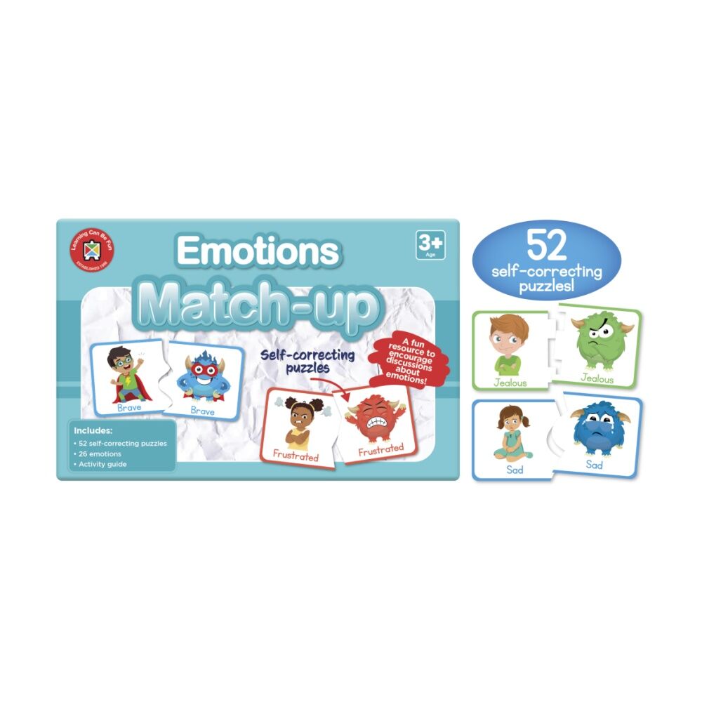 3PK Learning Can Be Fun Emotions Match-Up 52 Educational Puzzles for Kids 3y+