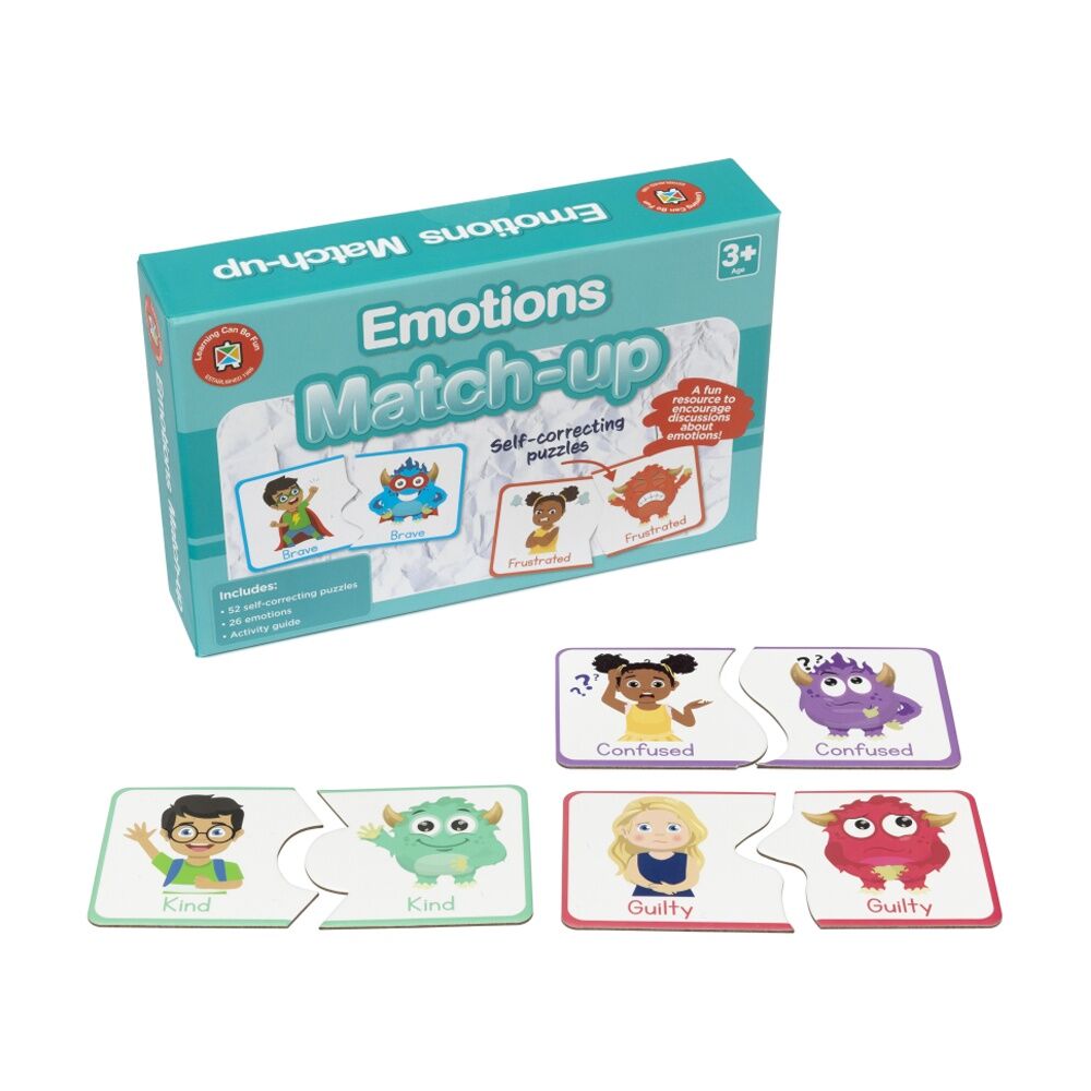 3PK Learning Can Be Fun Emotions Match-Up 52 Educational Puzzles for Kids 3y+