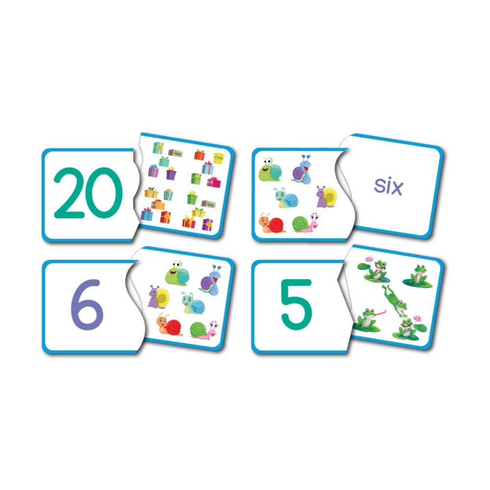 3PK Learning Can Be Fun Numbers 1-20 Match-Up 40 Educational Puzzles for Kids 3y+