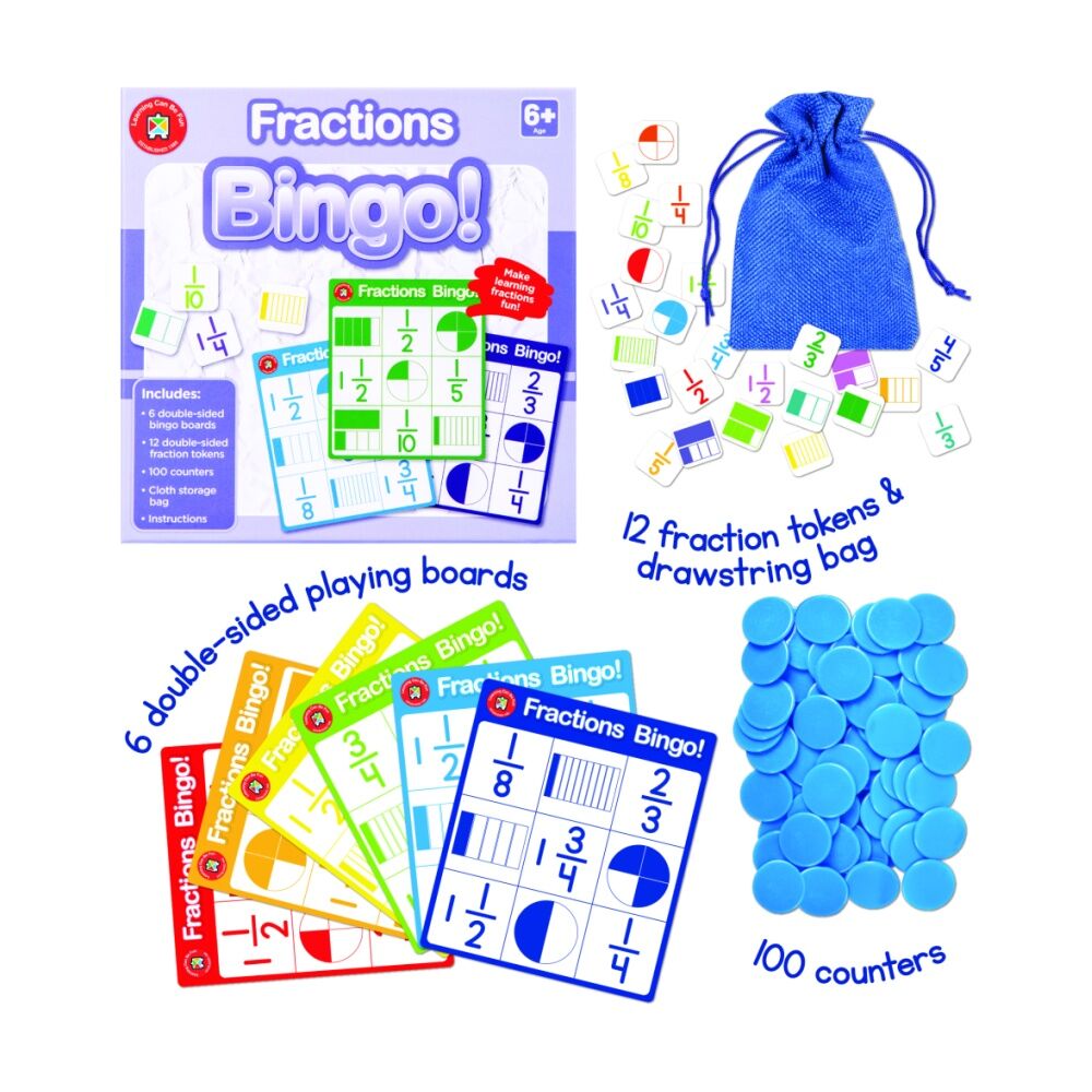 Learning Can Be Fun Time/Mathrmatics/Reading Bingo Set Educational Games 6y+