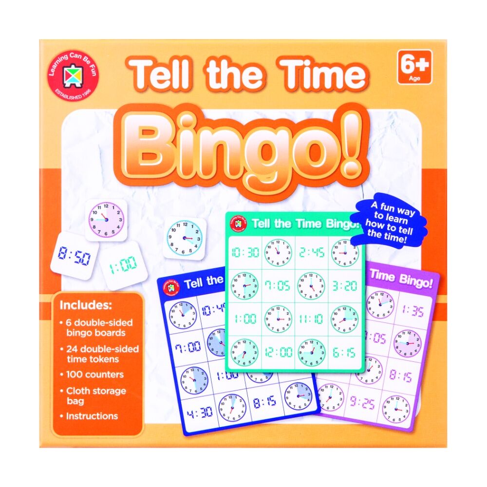 Learning Can Be Fun Time/Mathrmatics/Reading Bingo Set Educational Games 6y+