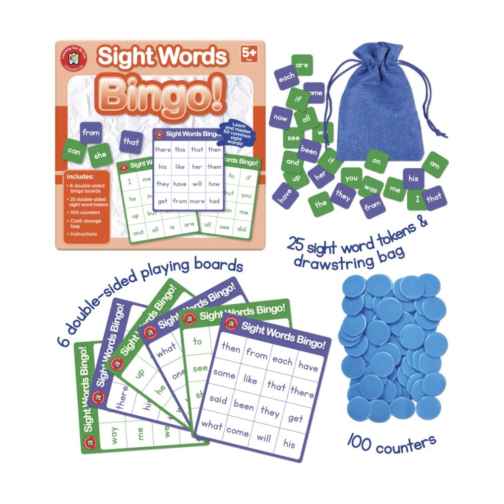 Learning Can Be Fun Time/Mathrmatics/Reading Bingo Set Educational Games 6y+