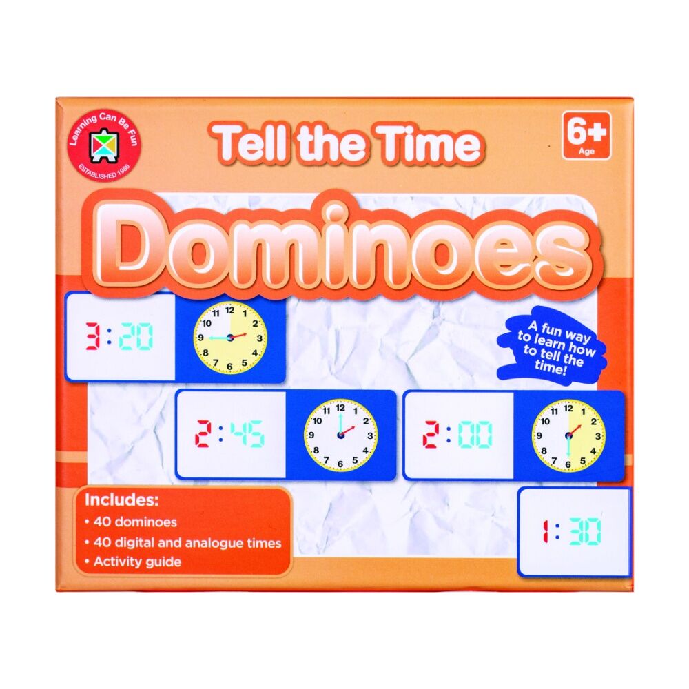 40pc Learning Can Be Fun Tell the Time Dominoes Kids Education Game 6y+