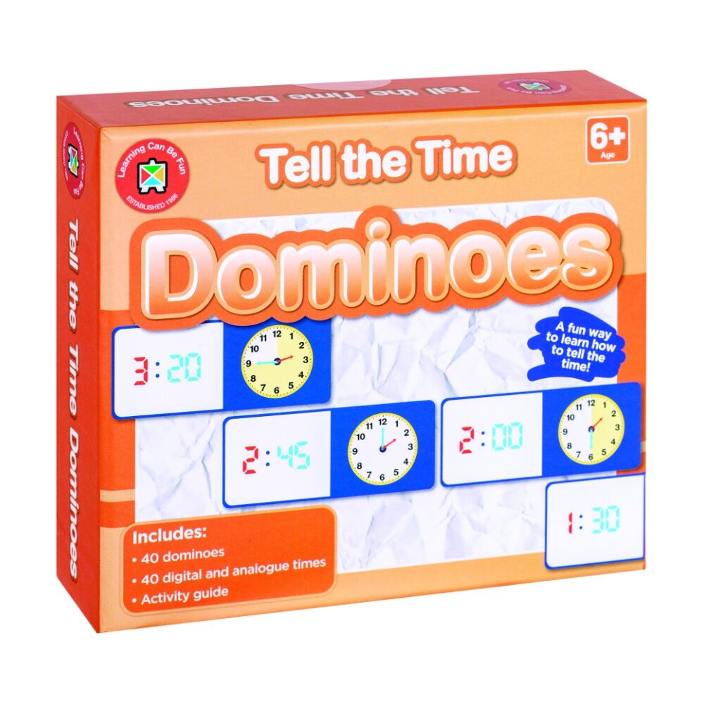 40pc Learning Can Be Fun Tell the Time Dominoes Kids Education Game 6y+