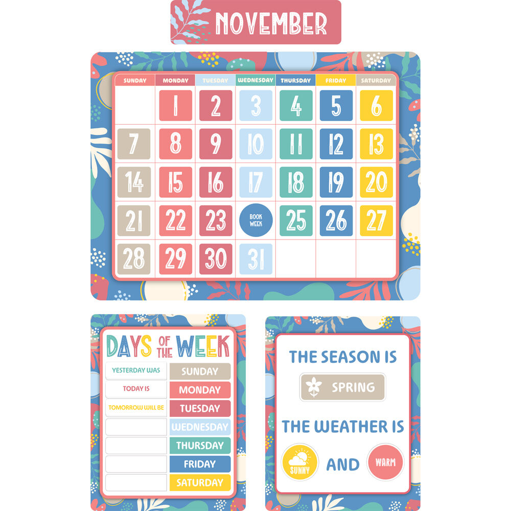 93pc Learning Can Be Fun Calendar Bulletin Board Set Growing Minds