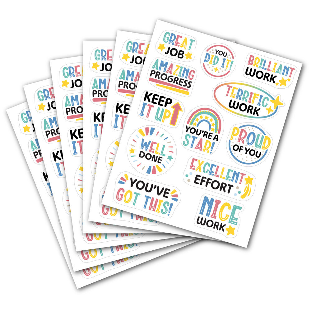 8x 96pc Learning Can Be Fun Growing Minds Merit Sticker Book Multicoloured