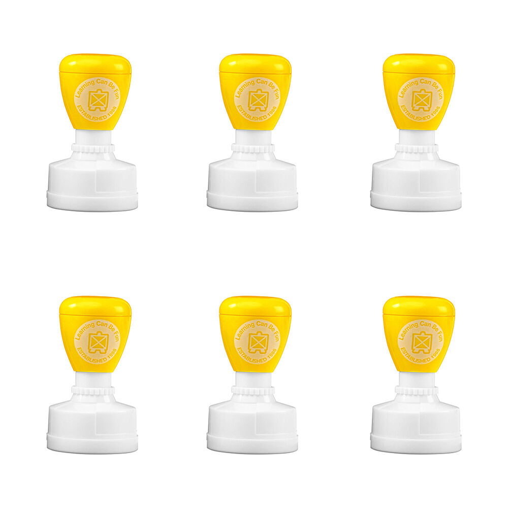 6PK Learning Can Be Fun Bee-utiful Work Self-Inking Merit Stamp Yellow