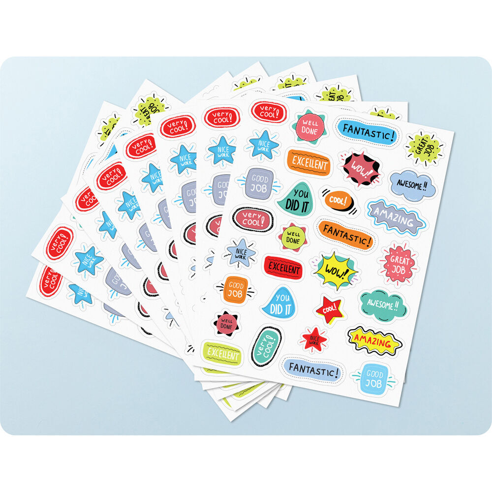 12x 240pc Learning Can Be Fun Pop of Praise Retro Merit Sticker Book Multi