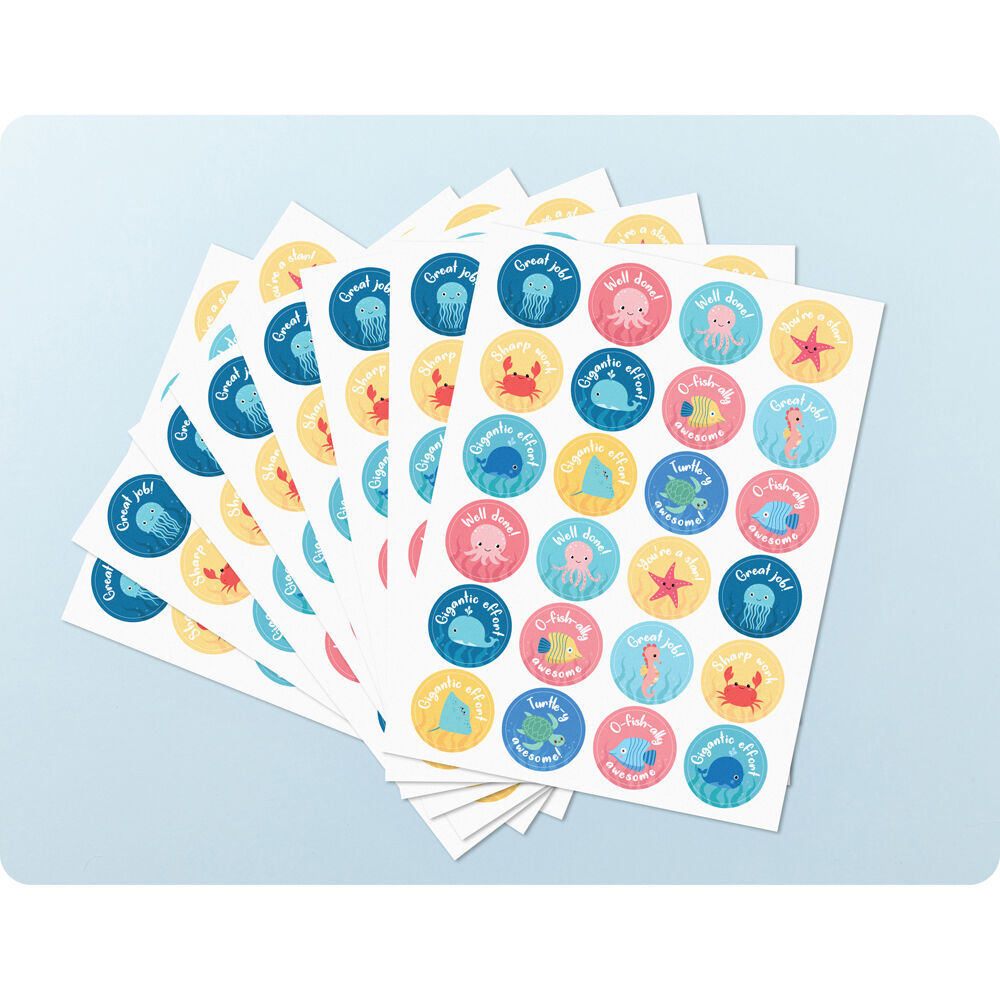 12x 192pc Learning Can Be Fun Sea of Success Merit Sticker Book 28mm