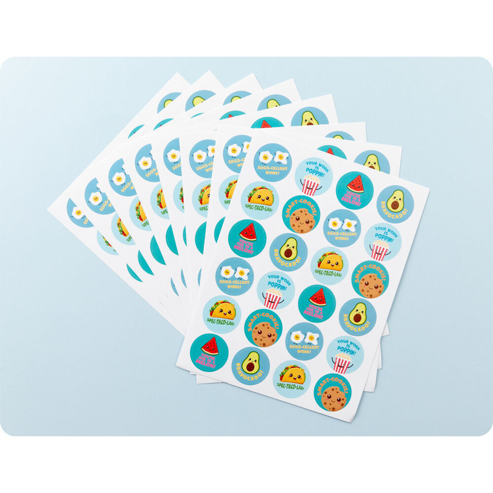 12x 192pc Learning Can Be Fun Tasty Triumphs Merit Sticker Book 28mm