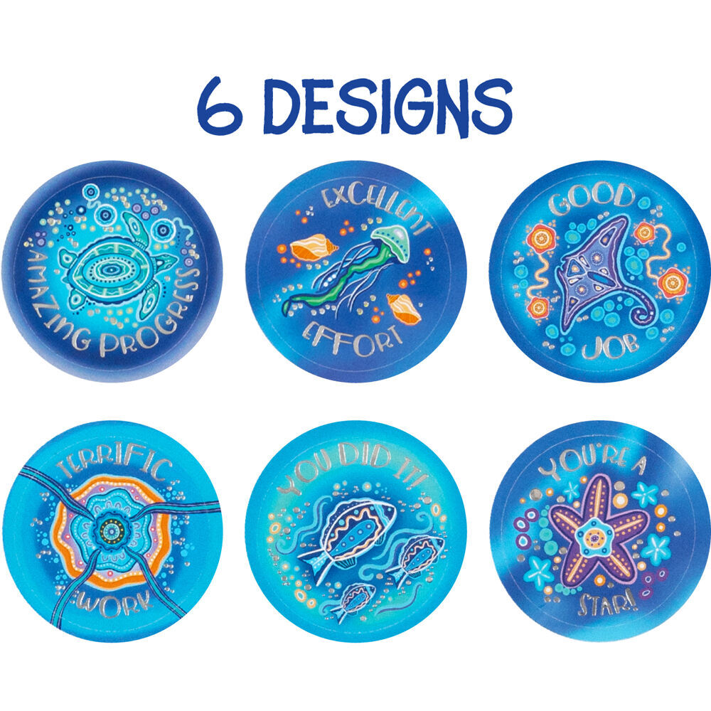 6x 160pc Learning Can Be Fun Ocean Country Merit Sticker Book 29mm