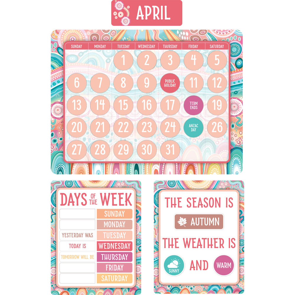 93pc Learning Can Be Fun Calendar Bulletin Board Set Sacred Country